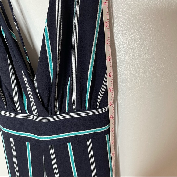 Pixi + Ivy Navy Striped Wide Leg Jumper Medium - Picture 6 of 8